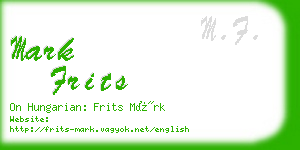 mark frits business card